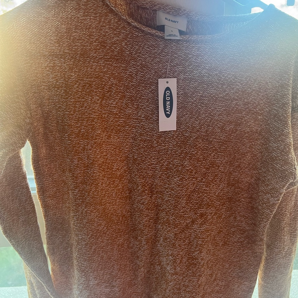 🆕 long sleeve marled sweater in mustard